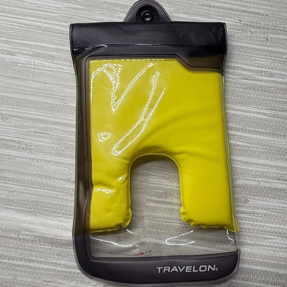 Travelon Waterproof Floating Pouch Set 2pc Blue Yellow Phone Tablet Dry Bag Case